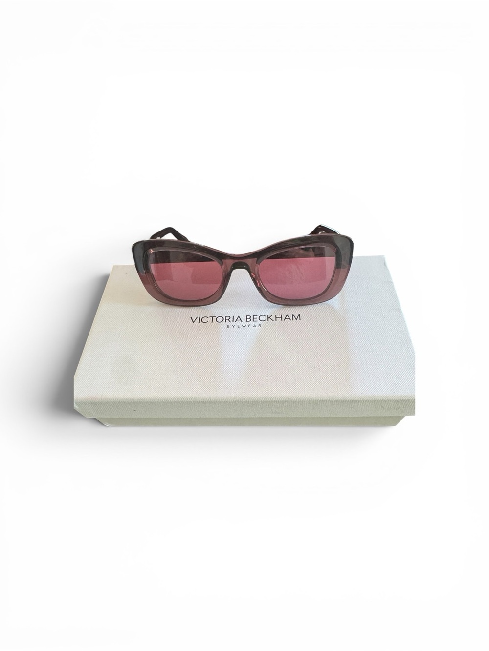 Brand New Victoria Beckham Pink Rectangle Sunglasses - Picture 3 of 6